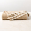 Ashwood Natural Herringbone Wool Throw Pillow with Down-Alternative Insert 20inx20in by Todd Snyder