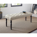 Asons Style Fabric Tufted Dining Bench With Solid Wood Frame