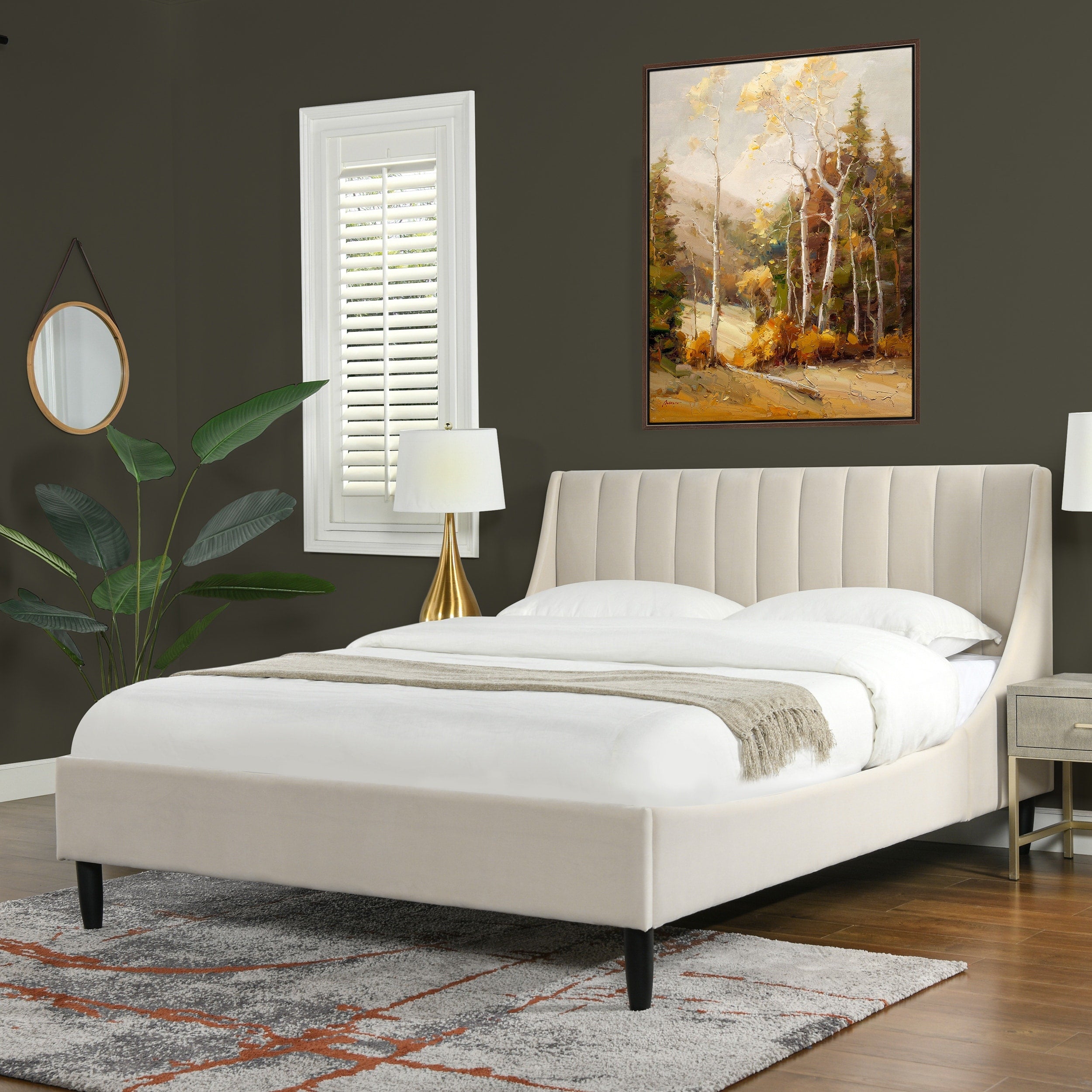 Sandy Wilson Home Aspen Upholstered Platform Bed
