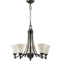 Aspen Oiled Bronze And Linen 5 Light Chandelier