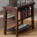 Aspen Skies Russet Brown And Metal Accents Chair Side Table