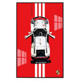 Assembled Building Block Car With Poster Display Wall Art