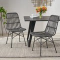 Assisi Indoor Wicker Dining Chairs Set Of 2 By Christopher Knight Home