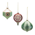Assorted Glass Ornament Set Of 6