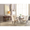 Astonishing Dining Table White Marble Walnut Brown