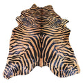 Astonishing Exquisite Black Zebra Design On A Vibrant Caramel 100 Argentinean Cowhide 5 X 7
