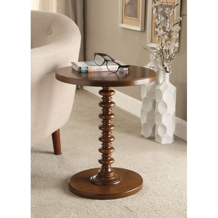 Astonishing Side Table With Round Top Walnut