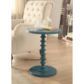 Astonishing Side Table With Round Top Teal Blue