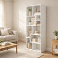 Asymmetrical Display Shelf Bookcase 5 Tier Black