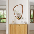 Asymmetrical Pebble Segmented Frame Wall Mirror