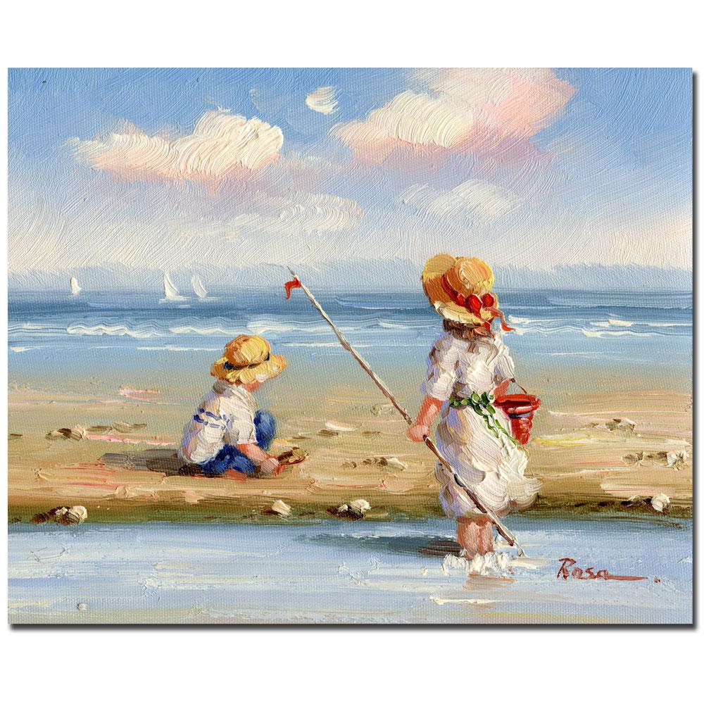 At The Beach Iii Gallery Wrapped Canvas Art
