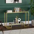 Silver Orchid Spira Gold Geometric Console Table