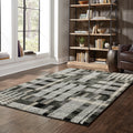 Athena Distressed Plaid Area Rug