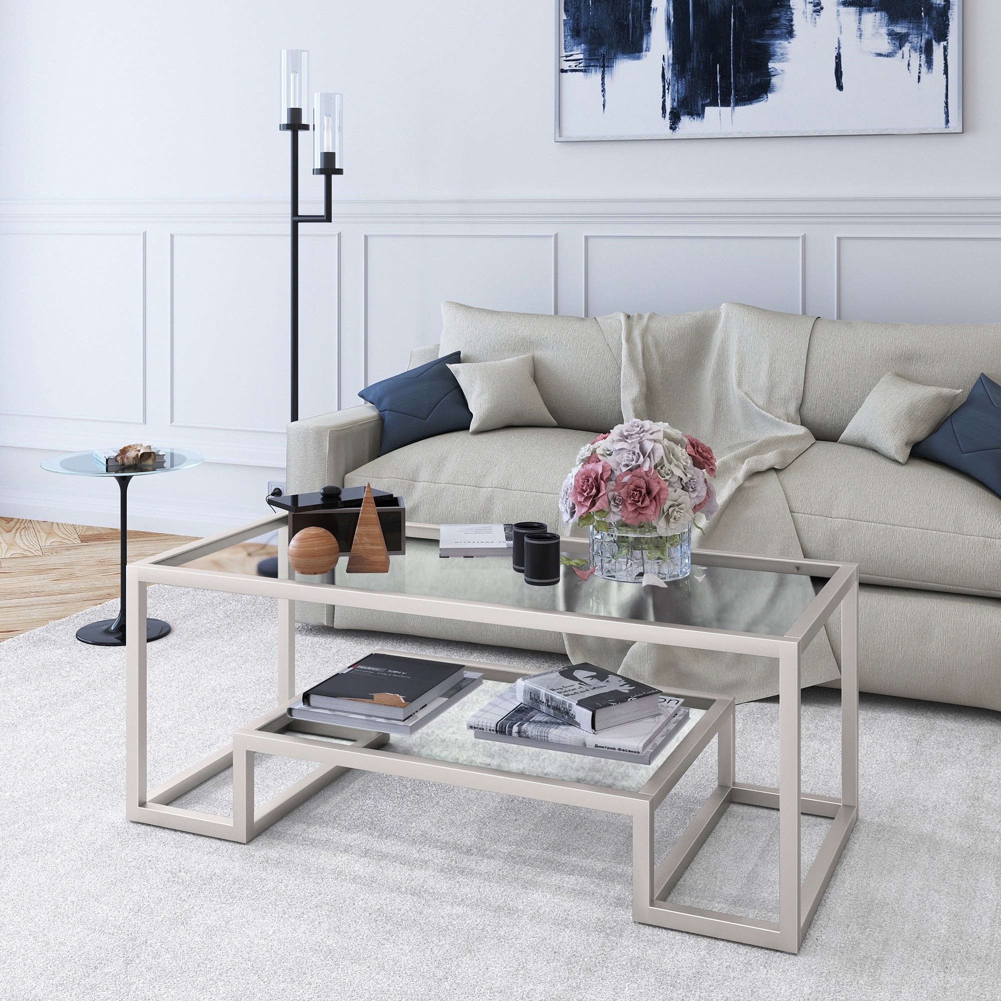 Athena Glam Geometric Coffee Table Optional Finishes