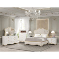 Athena Ivory And Gold Scalloped Bed
