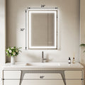 Atherton Led Etl Certified Frameless Anti Fog Dimmable 3 Colors Wall Mounted Modern Vanity Mirror For Bathroom