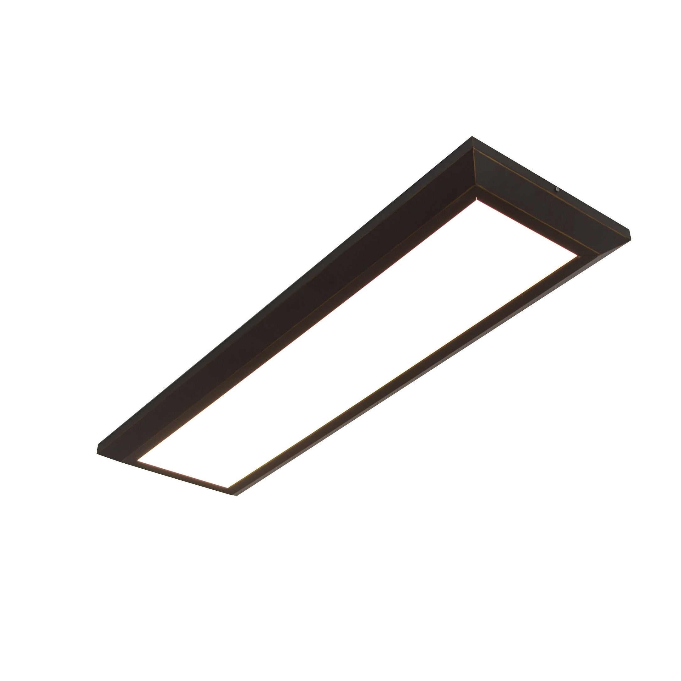 Afx Atlas 1 Light Oil Rubbed Bronze Led Rectangular Flush Mount White Acrylic Shade
