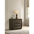 Atlas 2 Drawer Bedroom Nightstand Bedside Table Dark Oak