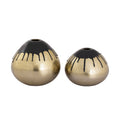 Atlas Abbott Set Of 2 Metal Round Vases