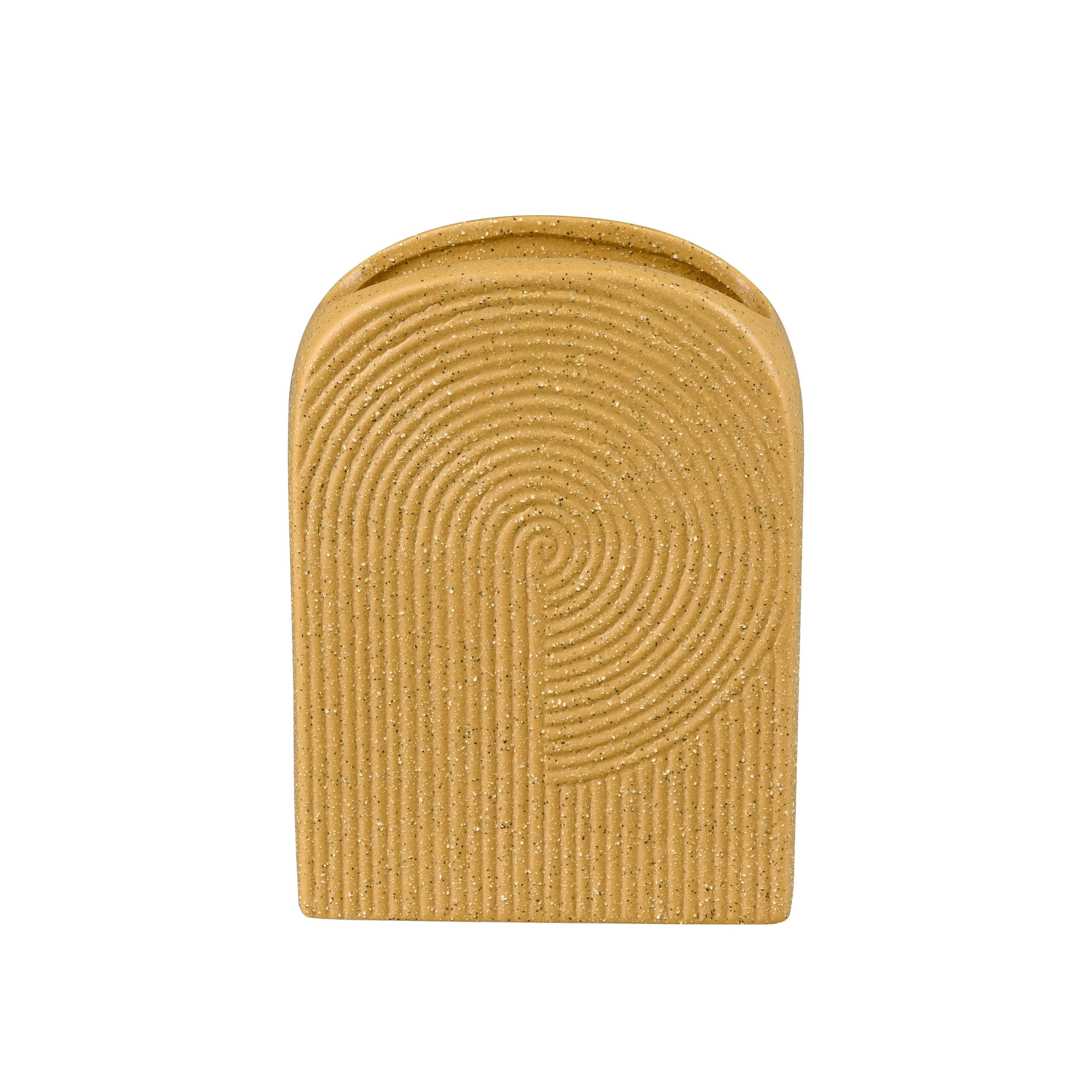 Atlas Agna Earthenware Matte Yellow Vase