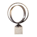 Atlas Alena Wood And Linen Display Plate 18.5 Inch Tall