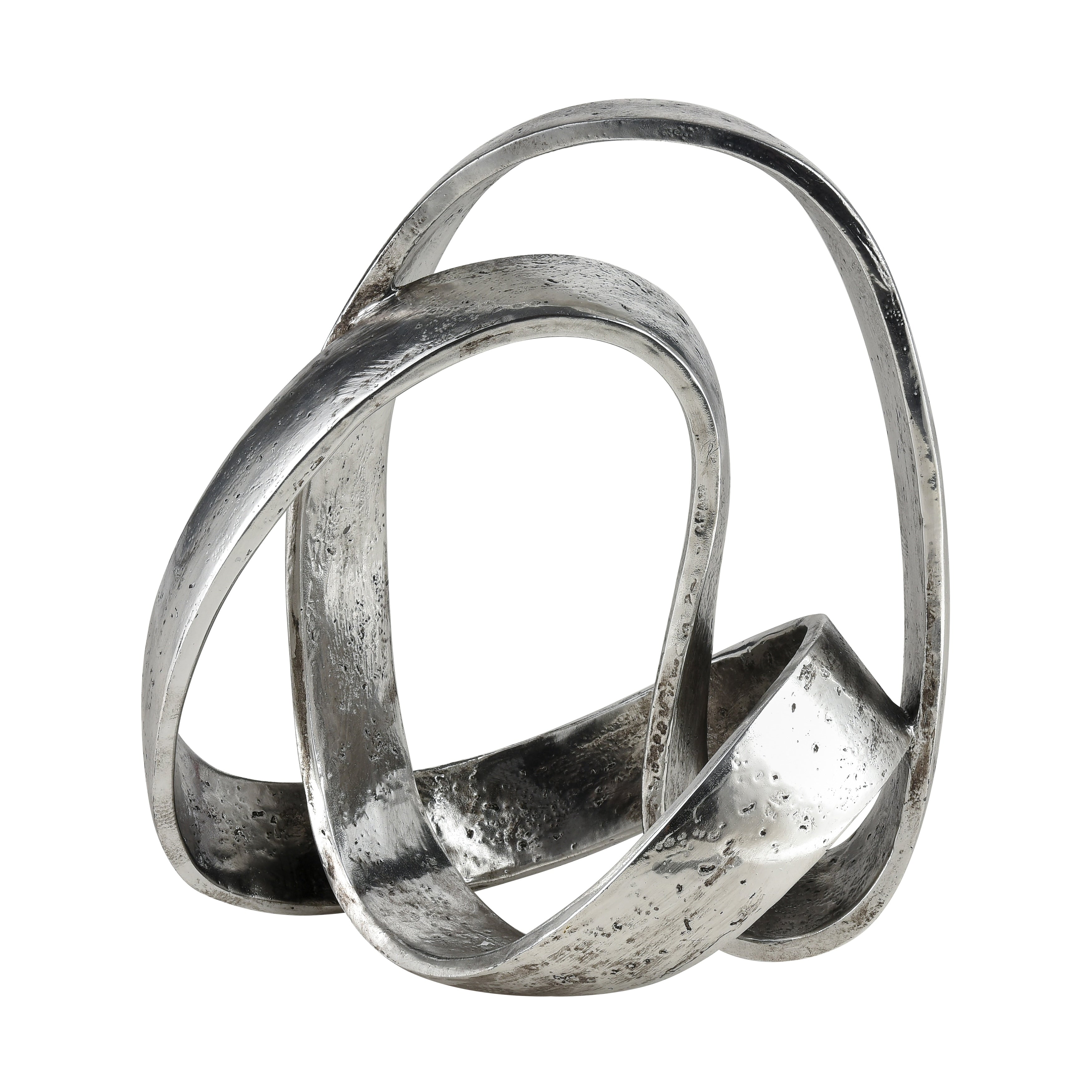 Atlas Amos Loop Metal Ribbon Sculpture 13 Inch Tall