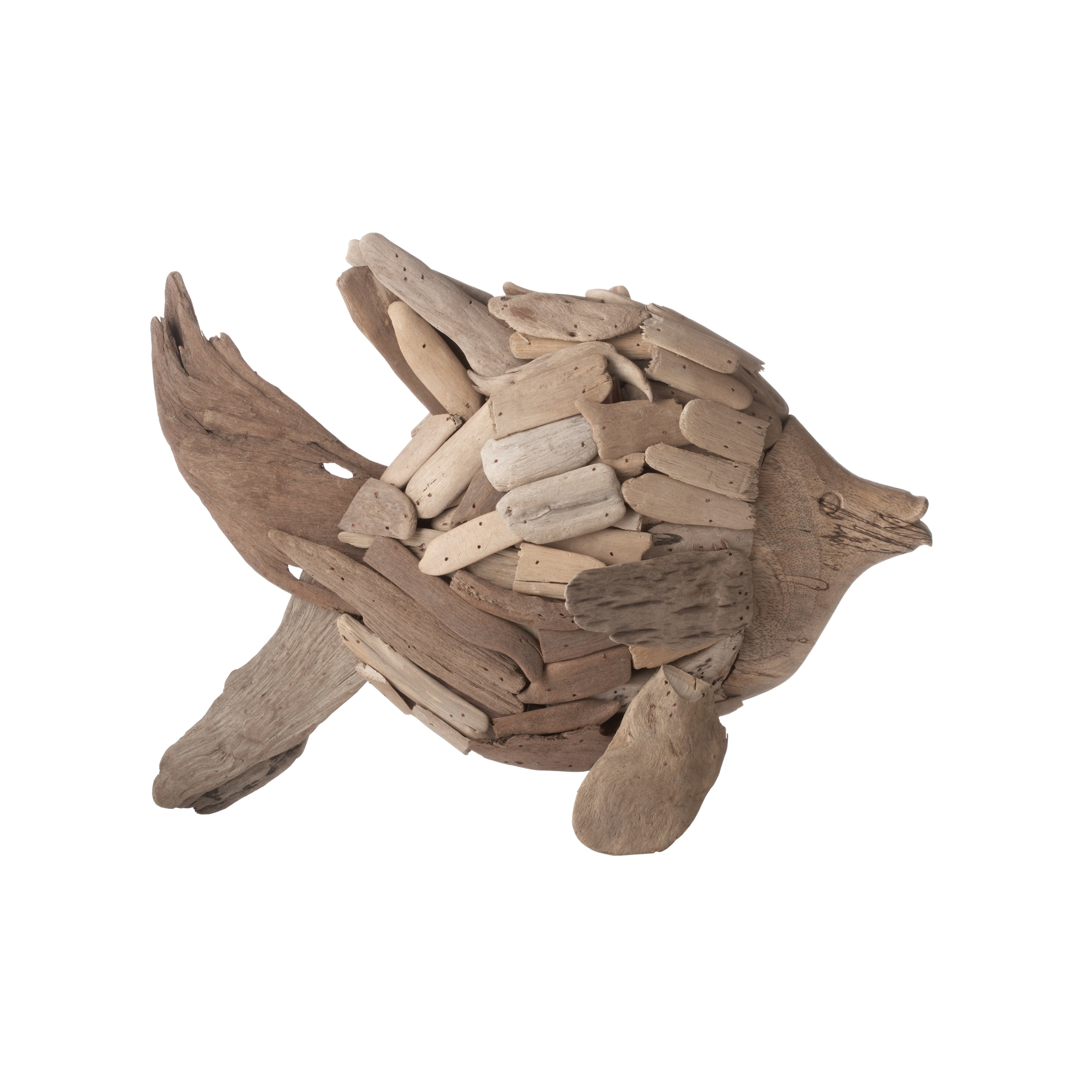 Atlas Angel Wood And Linen Display Plate 12 Inch Tall