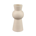 Atlas Arcas Matte Ivory Earthenware Fluted Neck Vase