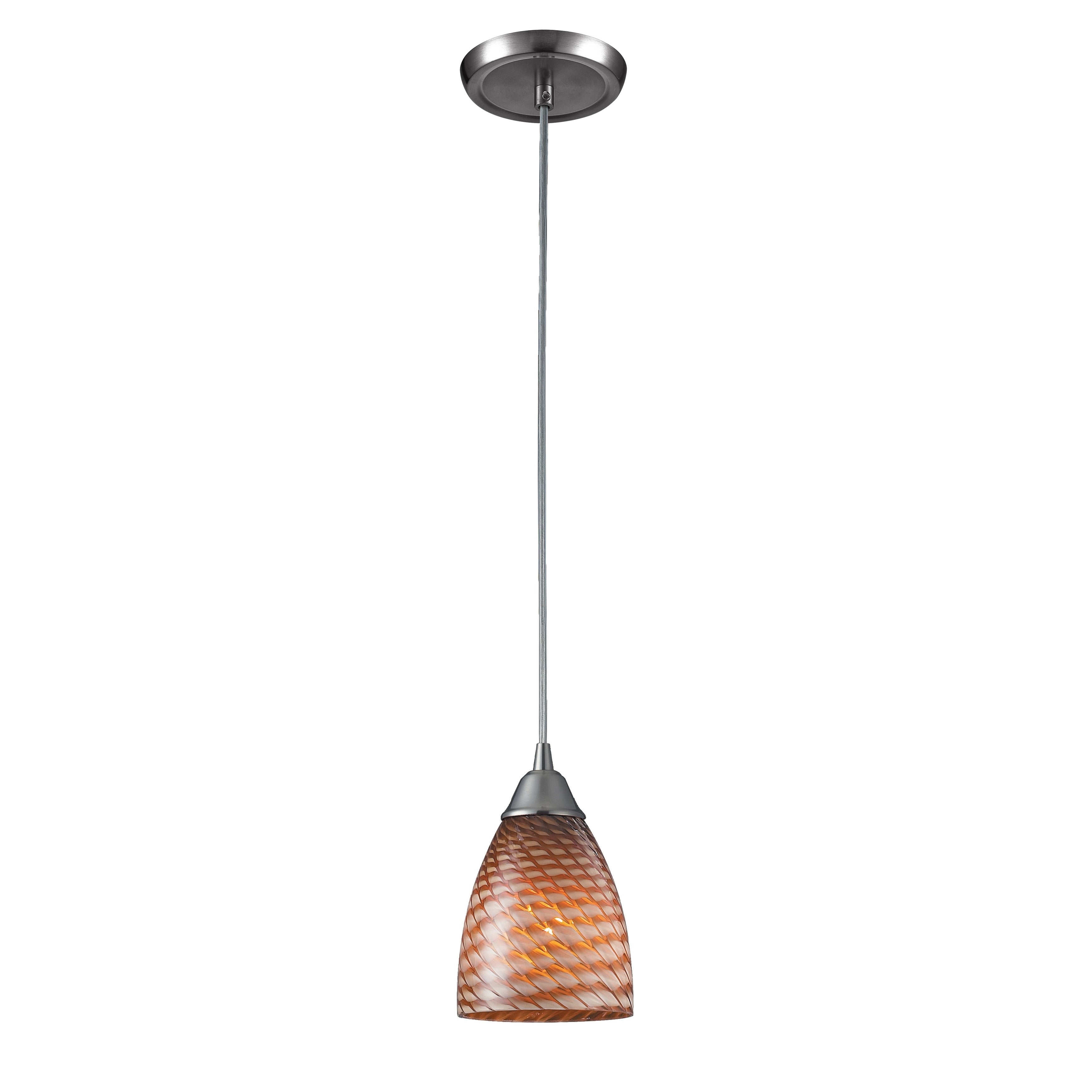 Atlas Arco Baleno 5 Wide 1 Light Metal And Glass Pendant 5 Inch W