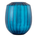 Atlas Aria Tall Rounded Blue Glass Vase