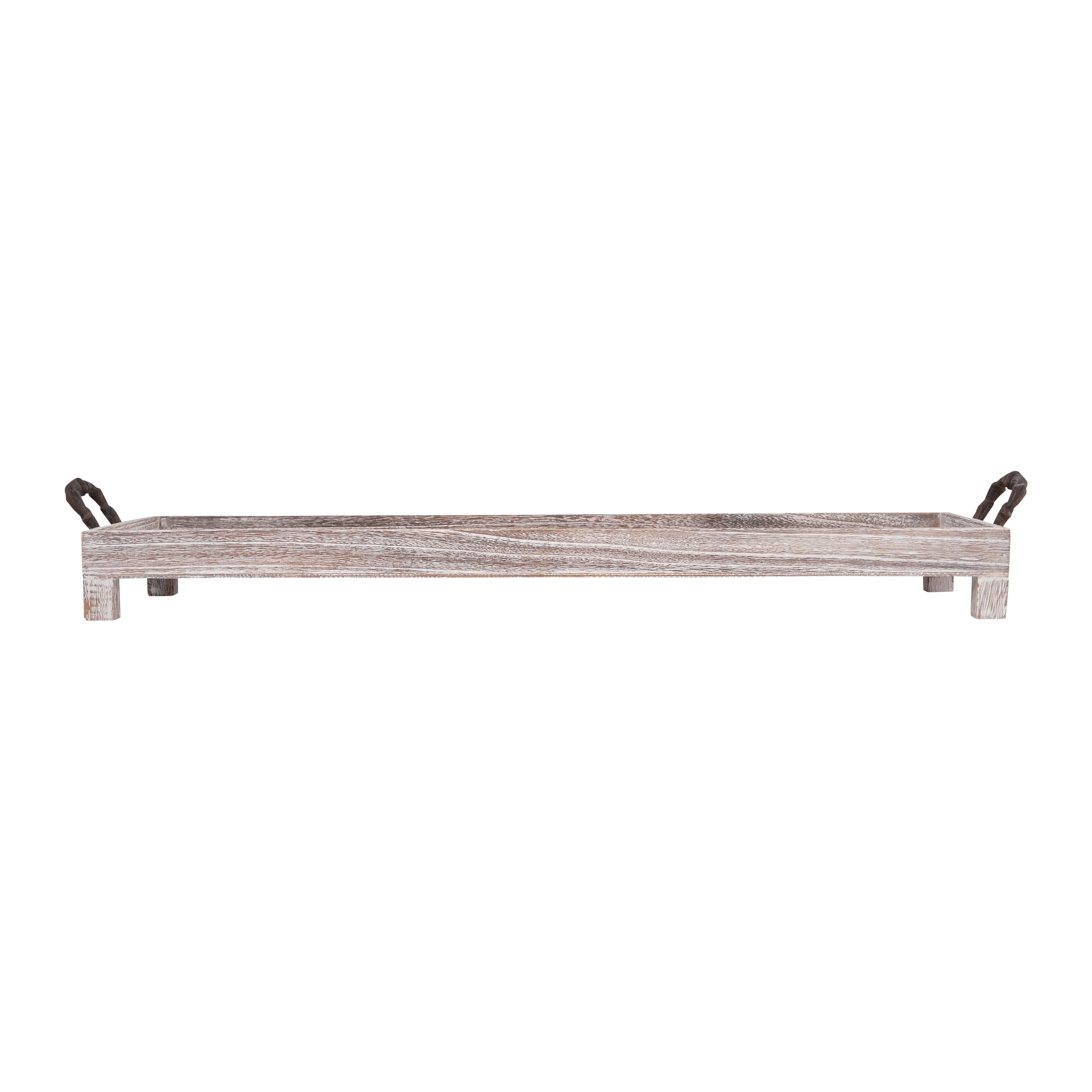 Atlas Ashwood Rectangular Natural Wood Tray 32.5 Inch Wide