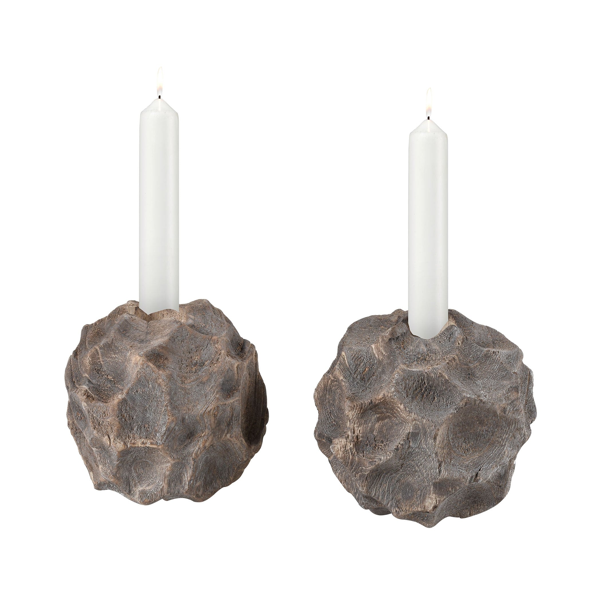 Atlas Beachcomber Set Of 2 Tapered Candlesticks 8 Inch Tall