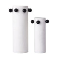 Atlas Beaded Set Of 2 Metal Cylindrical Vases