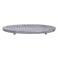 Atlas Bennett Mango Wood Gray Oval Tray 13.75 Inch Wide