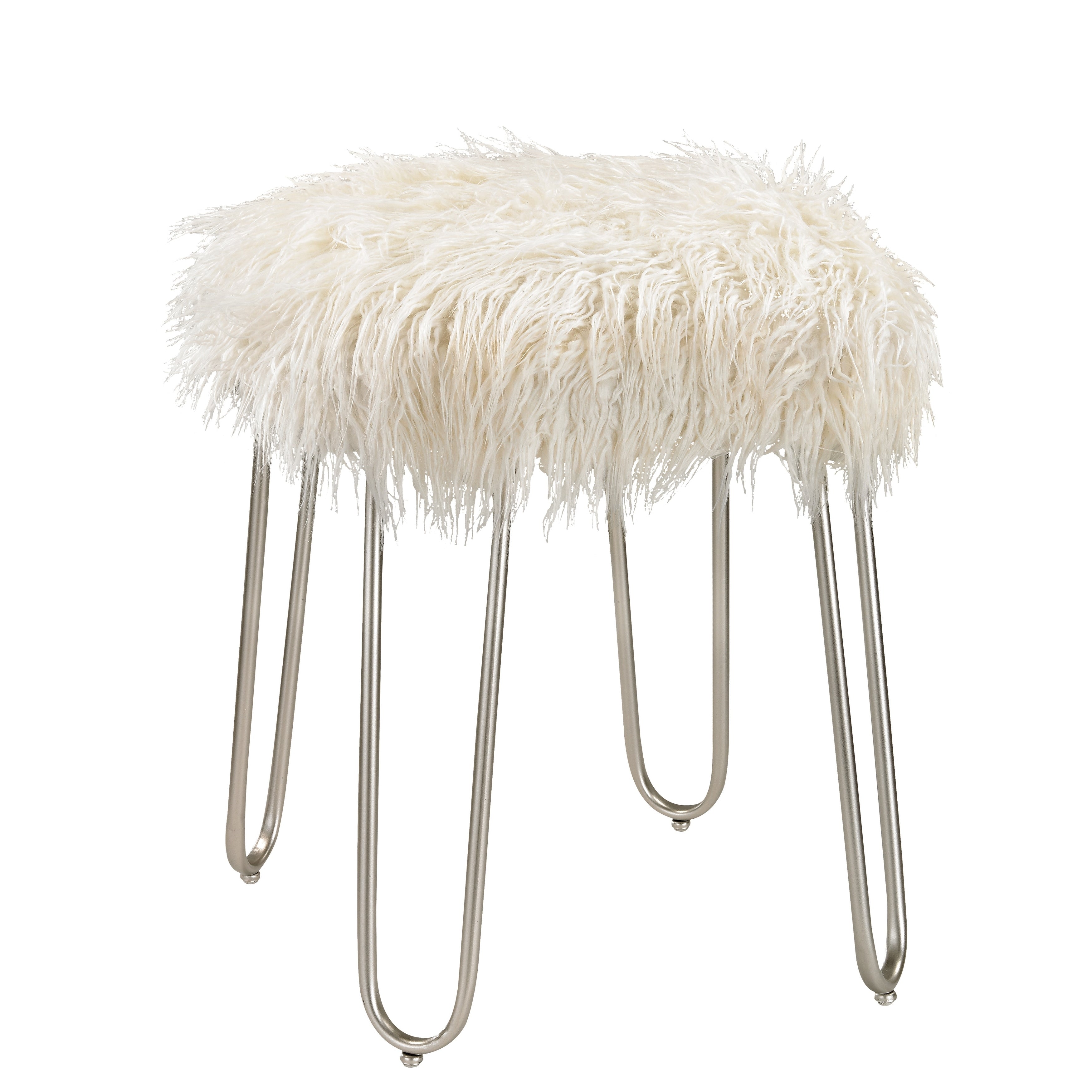 Atlas Betty Vanity Stool White 22 Inch H