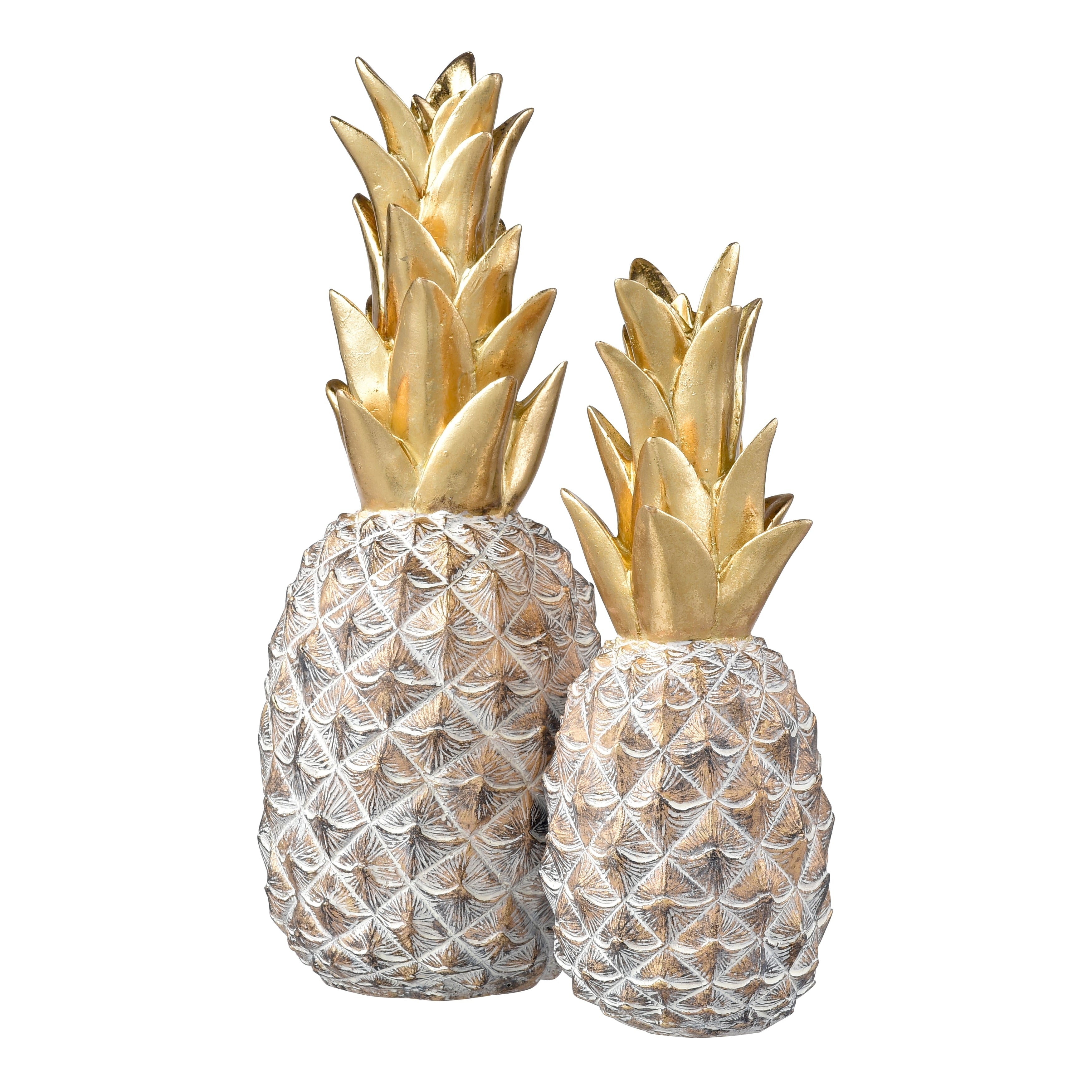 Atlas Big Island Pineapple Set Of 2 Gold Set Of 2