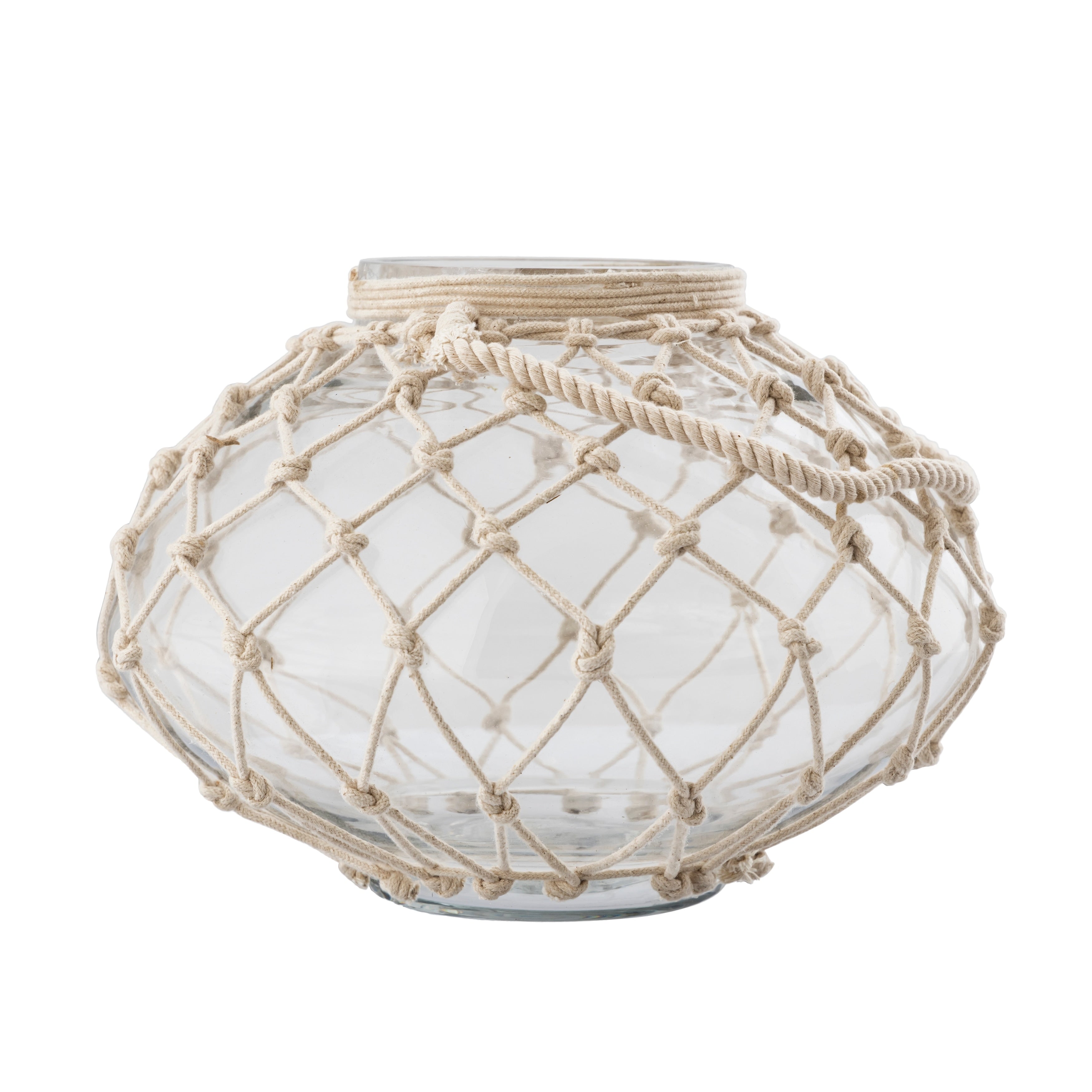 Atlas Bonita Glass And Jute Rope Vase