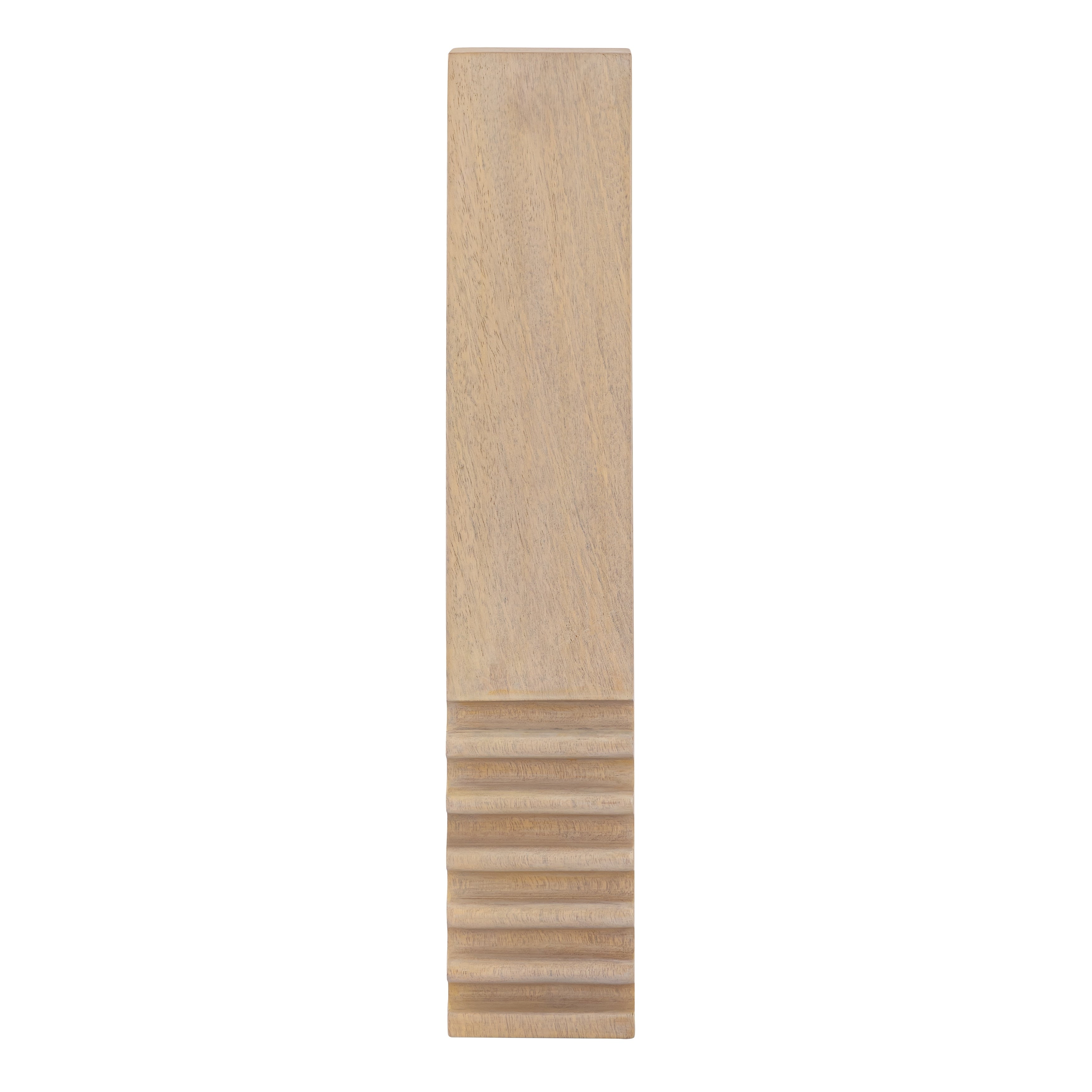 Atlas Breaker Minimalist Natural Wood Sculpture 18 Inch Tall