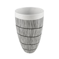 Atlas Brent White Satin Earthenware Vase