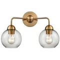 Atlas Bronson Clear Glass Orb Vanity Light 2 Light