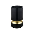 Atlas Brooke Opaque Black Glass Cylindrical Vase