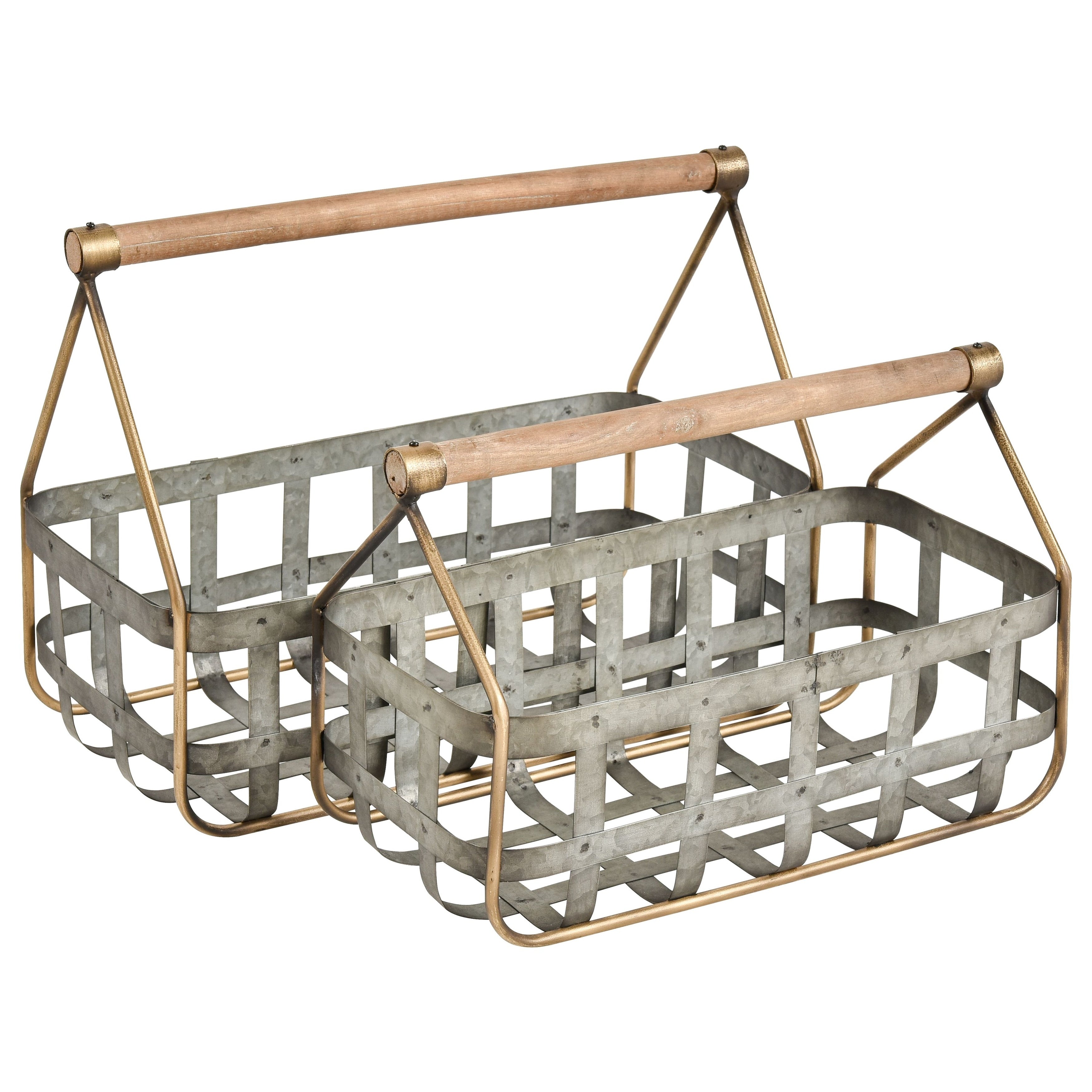 Atlas Catcliffe Set Of 2 Farmhouse Style Baskets