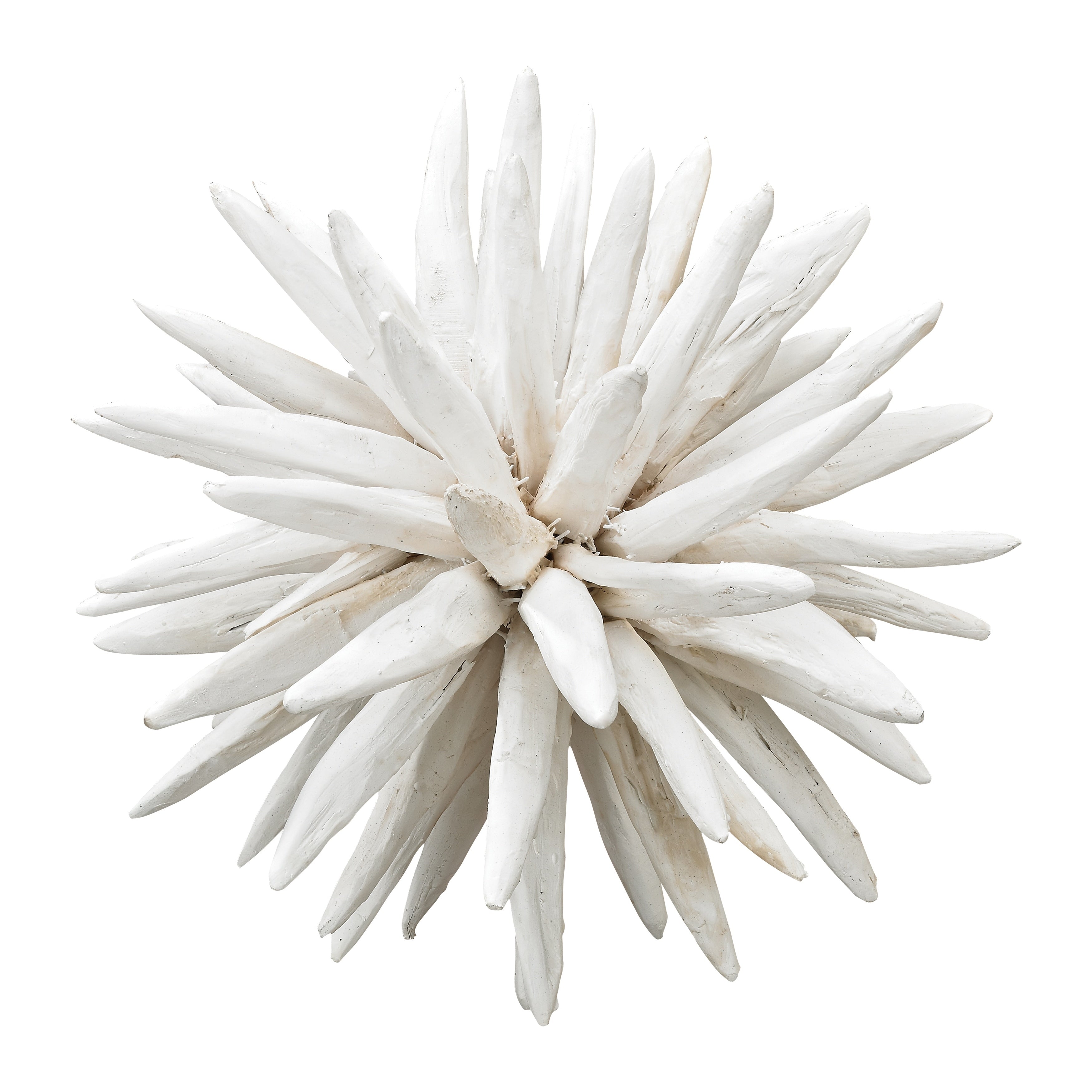 Atlas Chinook Wooden Spike Sculptural Orb 15 Inch W