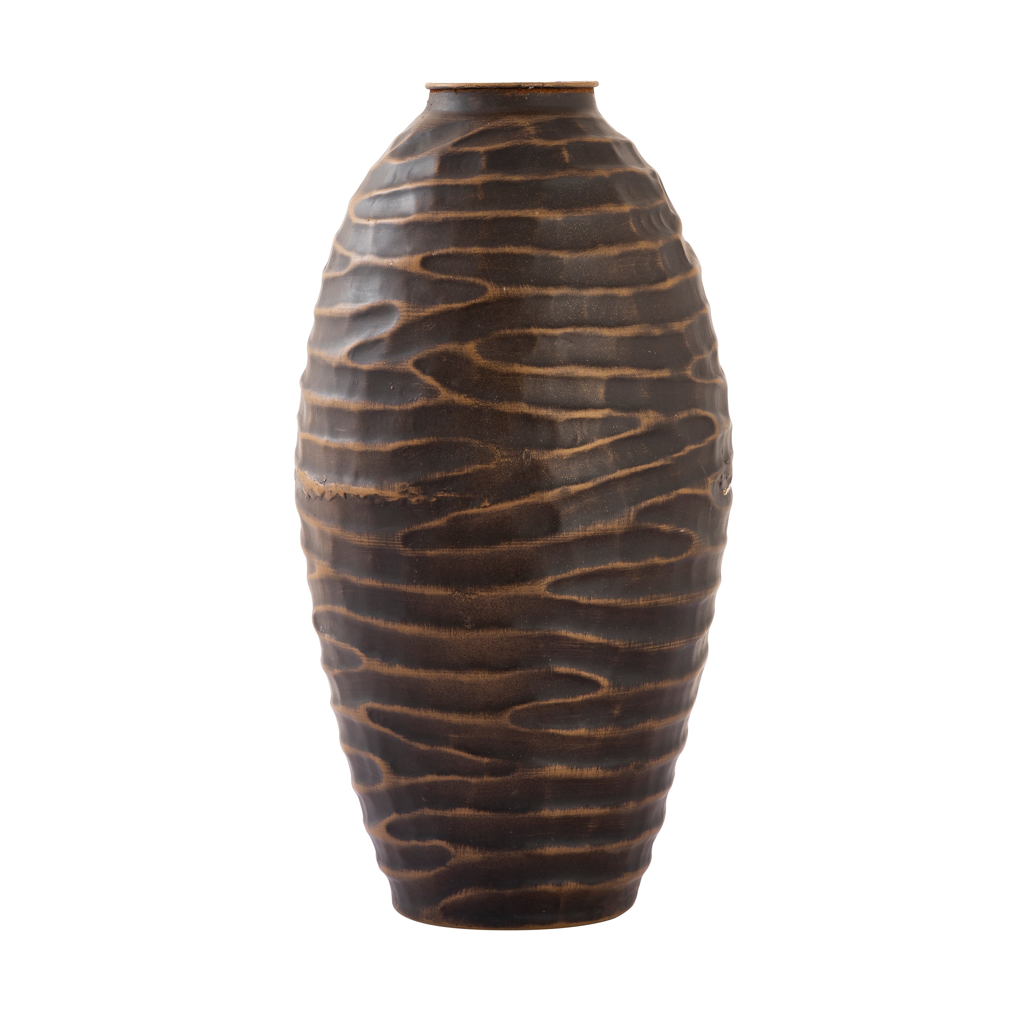 Atlas Council Textured Bronze Finished Aluminum Vase