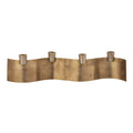 Atlas Curve Multi Sculptural Aged Brass Candleholder 2.75 Inch Tall