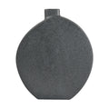 Atlas Damen Round Matte Black Speckled Glaze Earthenware Vase