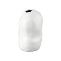 Atlas Elias White Satin Earthenware Vase