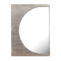 Atlas Flute Wall Rectangular Framed Asymmetrical Mirror 48 Inch High