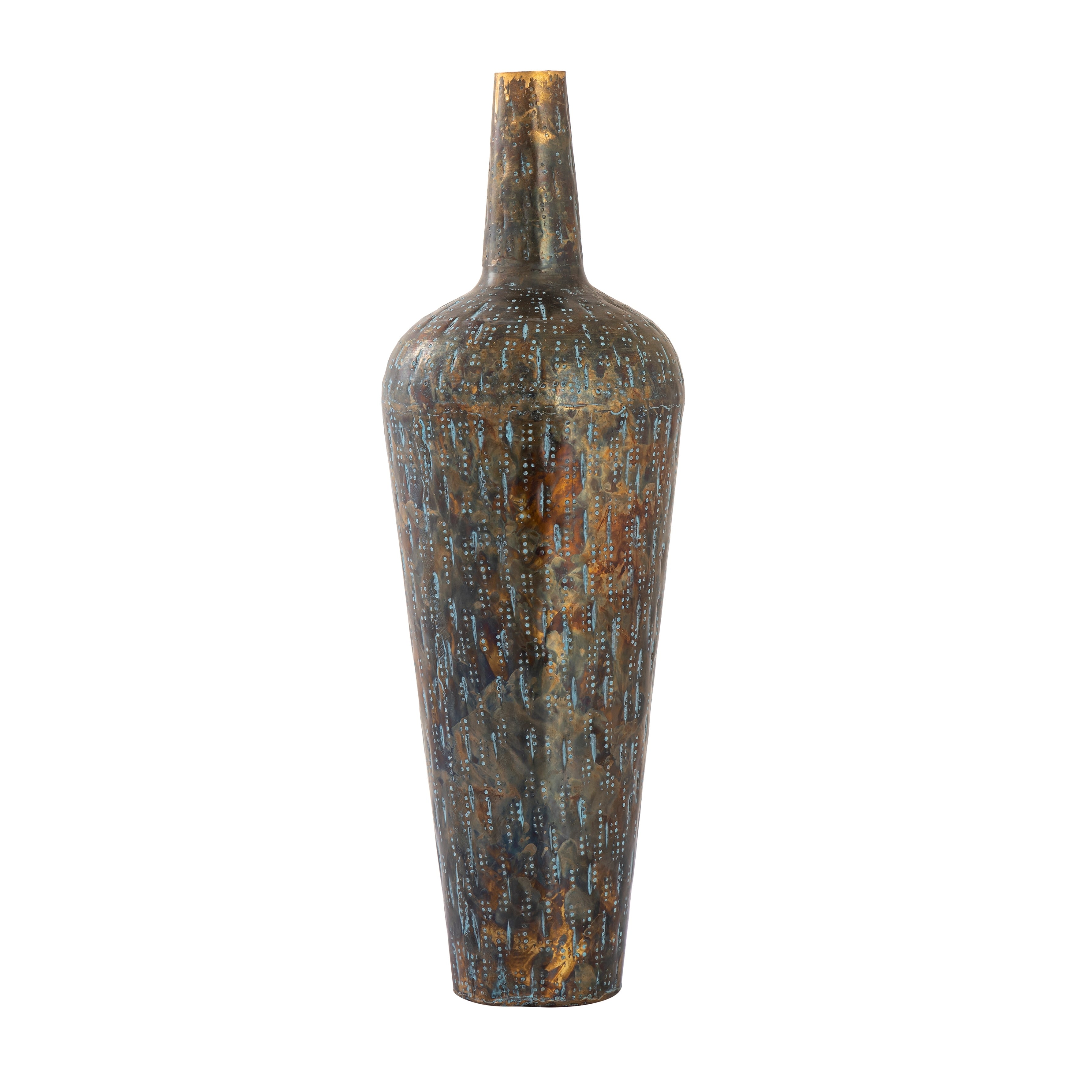 Atlas Fowler Patinated Brass Metal Vase