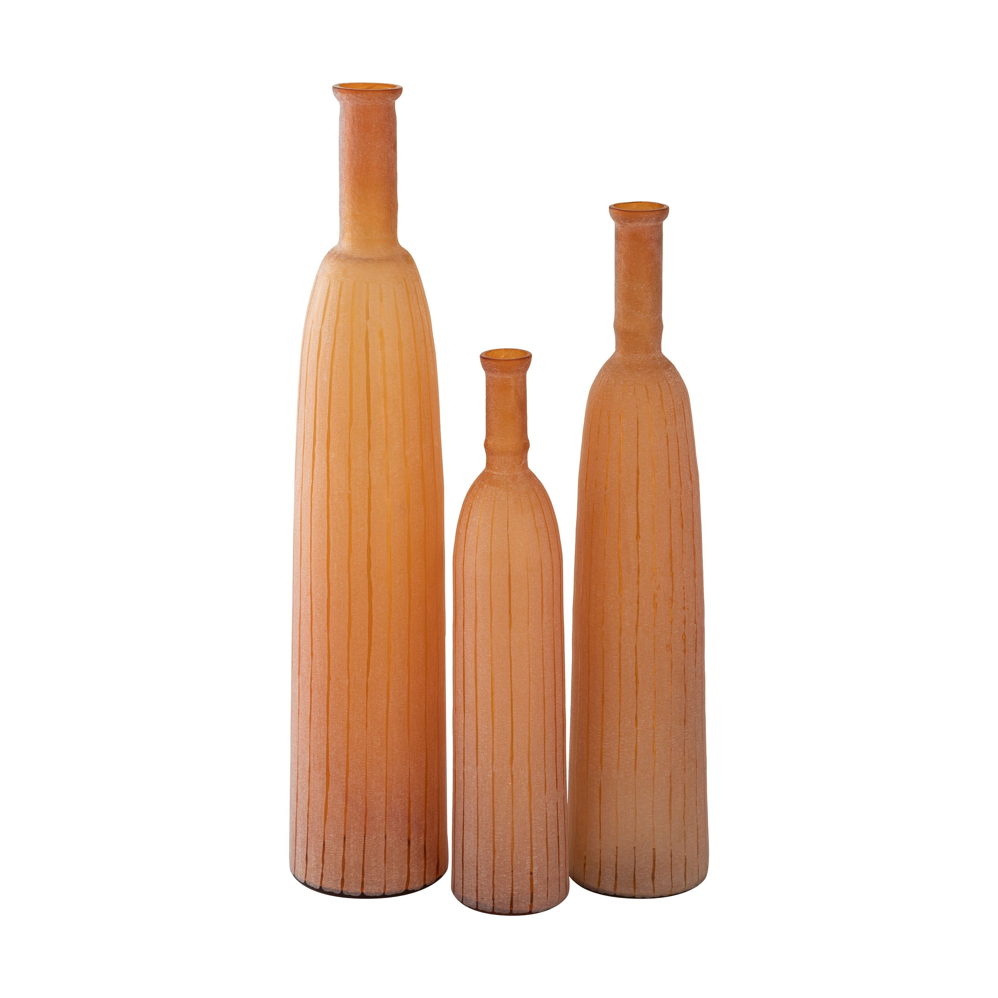 Atlas Georgia Set Of 3 Narrow Glass Vases